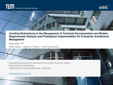 Avoiding Redundancy in the Management of Technical Documentation and Models: Requirements Analysis and Prototypical Implementation for Enterprise Architecture.