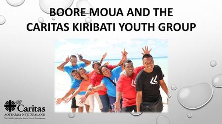 Boore Moua and the Caritas Kiribati Youth Group