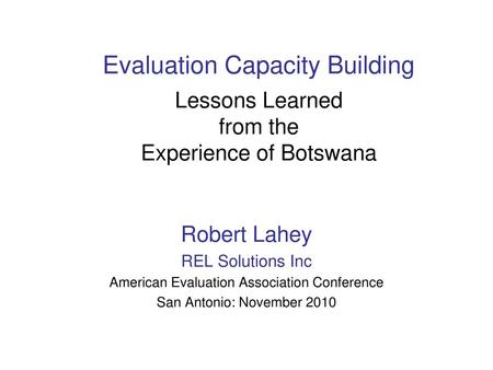 American Evaluation Association Conference