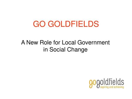 A New Role for Local Government in Social Change