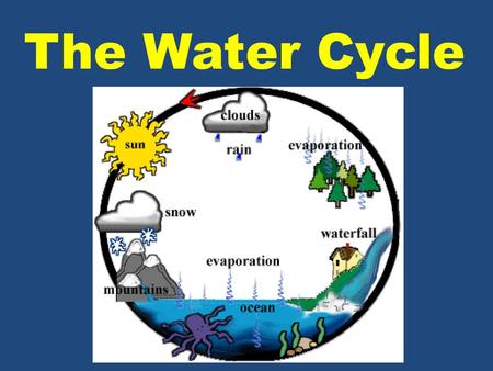 The Water Cycle.