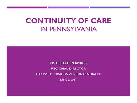 Continuity of Care in PENNSYLVANIA