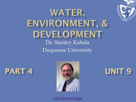 Water, Environment, & development