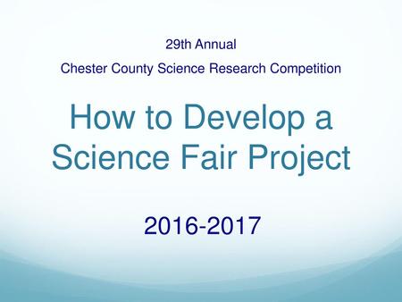 How to Develop a Science Fair Project