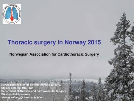 Norwegian register for general thoracic surgery.