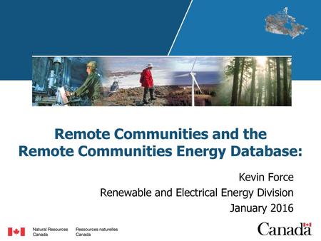 Remote Communities and the Remote Communities Energy Database: