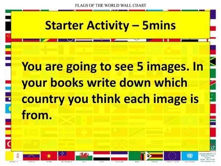 Starter Activity – 5mins