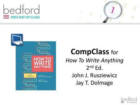 CompClass for How To Write Anything 2nd Ed. John J. Rusziewicz