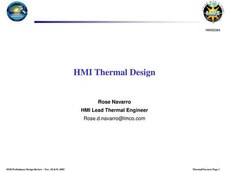 Rose Navarro HMI Lead Thermal Engineer