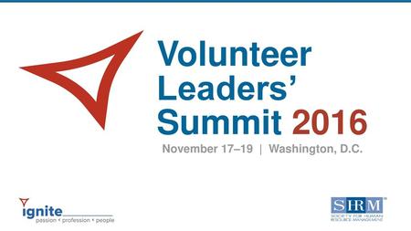 Volunteer Leaders’ Summit 2016