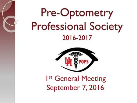 Pre-Optometry Professional Society