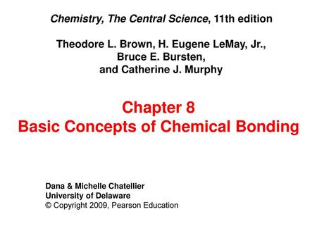 Basic Concepts of Chemical Bonding