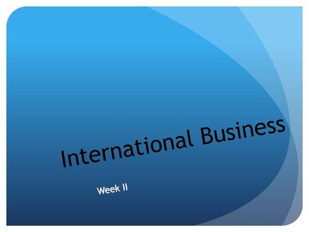 International Business