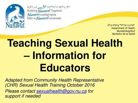 Teaching Sexual Health – Information for Educators