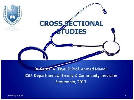 CROSS SECTIONAL STUDIES