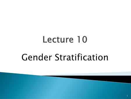 Gender Stratification