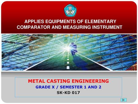 APPLIES EQUIPMENTS OF ELEMENTARY COMPARATOR AND MEASURING INSTRUMENT