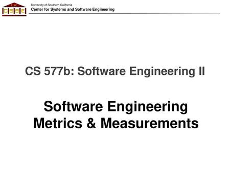 CS 577b: Software Engineering II