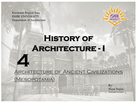 History of Architecture - I