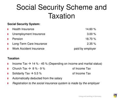 Social Security Scheme and Taxation