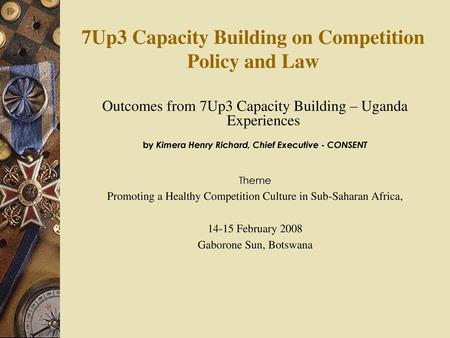 7Up3 Capacity Building on Competition Policy and Law