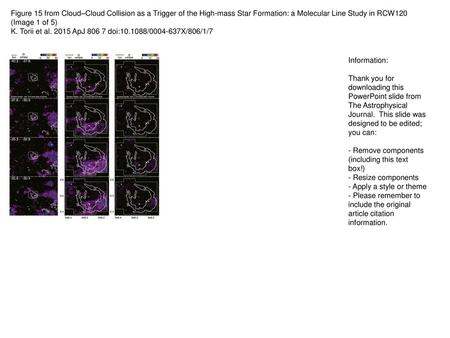 Figure 15 from Cloud–Cloud Collision as a Trigger of the High-mass Star Formation: a Molecular Line Study in RCW120 (Image 1 of 5) K. Torii et al. 2015.