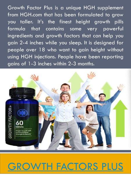 Growth Factor Plus is a unique HGH supplement from HGH