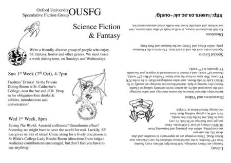 OUSFG Science Fiction & Fantasy