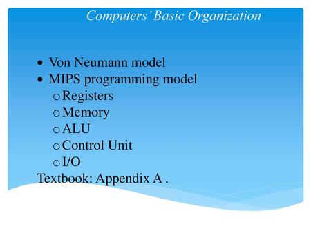 Computers’ Basic Organization