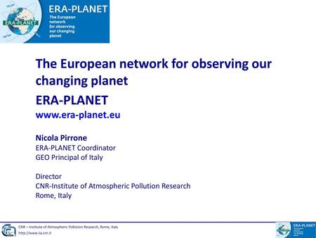 The European network for observing our changing planet ERA-PLANET