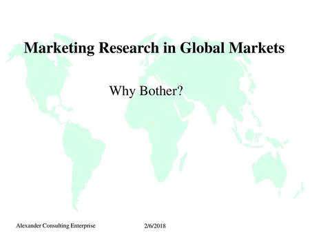 Marketing Research in Global Markets