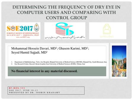 RF-OCS-111 SOE 2017, June Presented By Dr. Joobin Khadamy