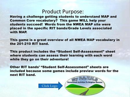 Product Purpose: Having a challenge getting students to understand MAP and Common Core vocabulary? This game WILL help your students succeed! Words from.