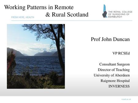 Working Patterns in Remote & Rural Scotland