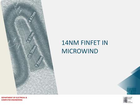 14NM FINFET IN MICROWIND.