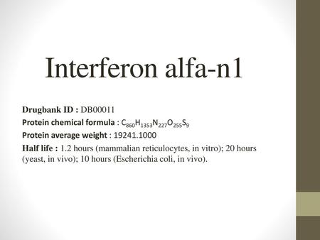 Interferon alfa-n1 Drugbank ID : DB00011