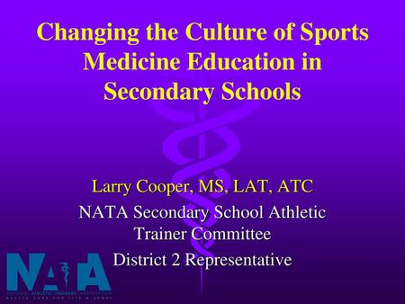 Changing the Culture of Sports Medicine Education in Secondary Schools