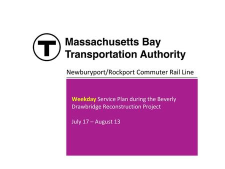 Newburyport/Rockport Commuter Rail Line