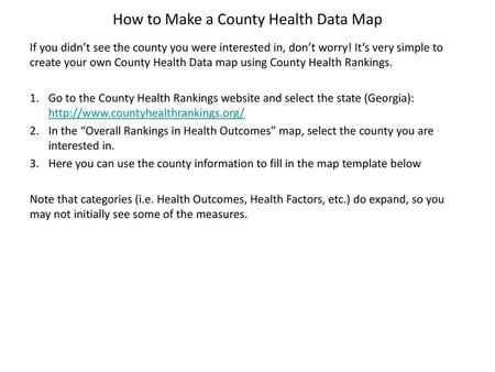 How to Make a County Health Data Map