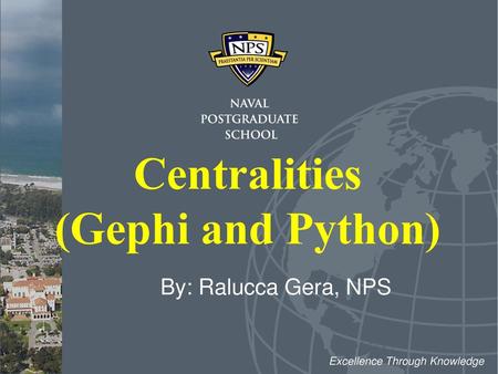 Centralities (Gephi and Python)