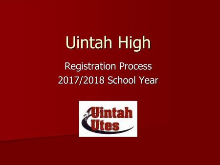 Registration Process 2017/2018 School Year