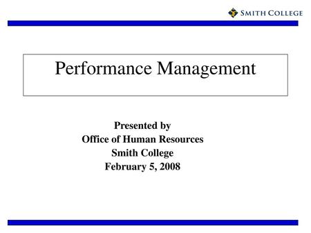 Performance Management