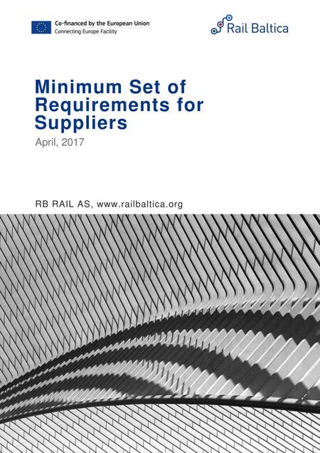 Minimum Set of Requirements for Suppliers