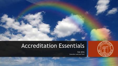 Accreditation Essentials