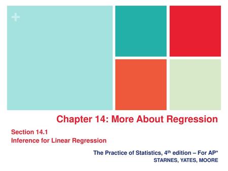 Chapter 14: More About Regression