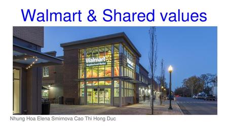 Walmart & Shared values