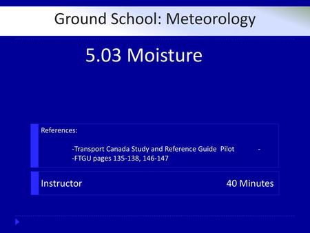 Ground School: Meteorology