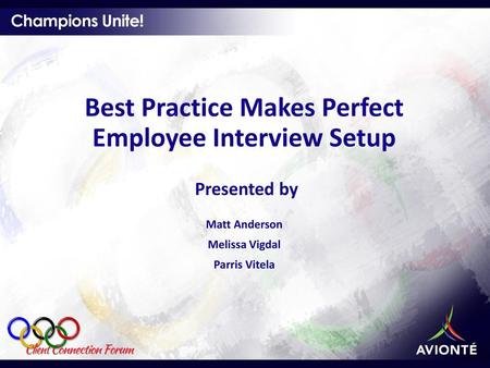 Best Practice Makes Perfect Employee Interview Setup