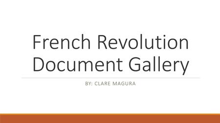 French Revolution Document Gallery