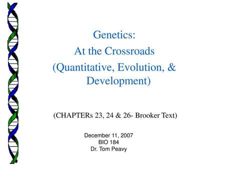 (Quantitative, Evolution, & Development)